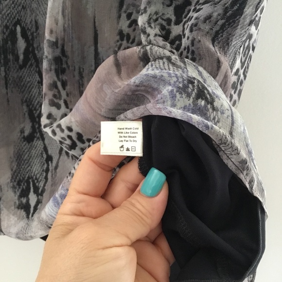 Boston Proper Dark Grey Open Shoulder Top - Picture 9 of 15